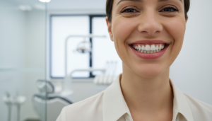 Person wearing clear Invisalign aligners showing confident smile at Red Rose Dentistry in Hamilton Ontario