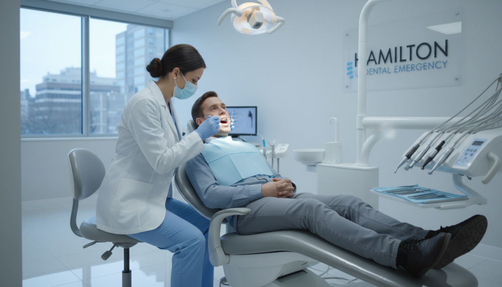 Emergency dentist appointment at Red Rose Dentistry Hamilton — same-day care available 7 days a week for dental emergencies